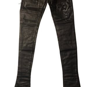 Si Tu Veux Superstack Black Wax Mens Jeans Size 30
